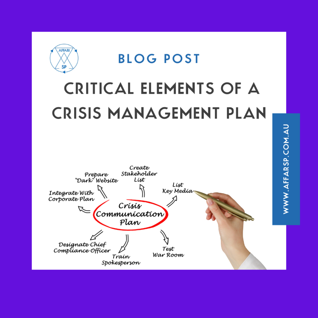 Critical Elements of a Crisis Management Plan